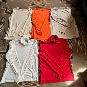 5-Assorted Women's Long-Sleeve Tops - 2-L, 2-XXL tall, 1-2 XL